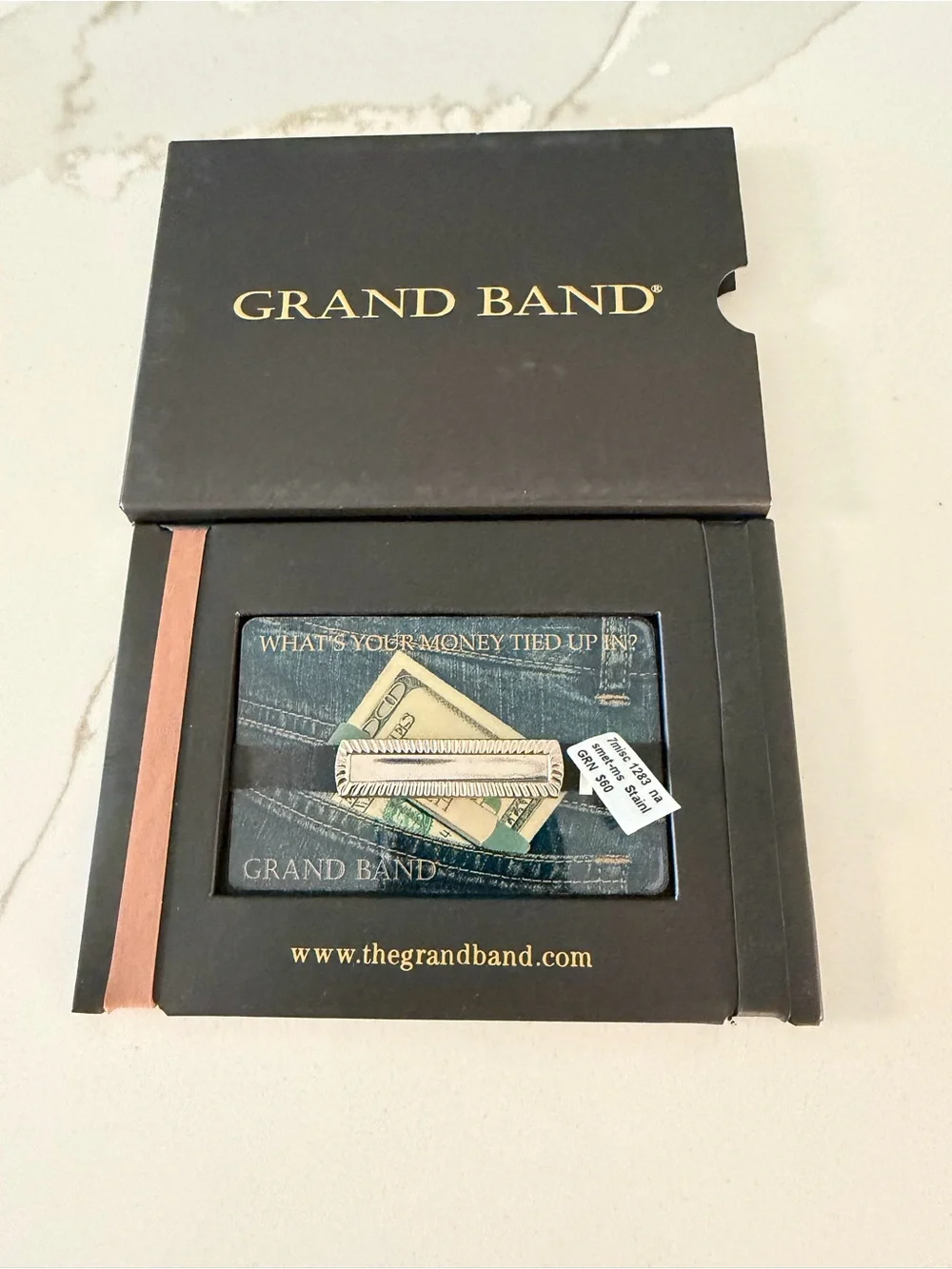 Grand Band Money Clip Card Holder 2 extra straps